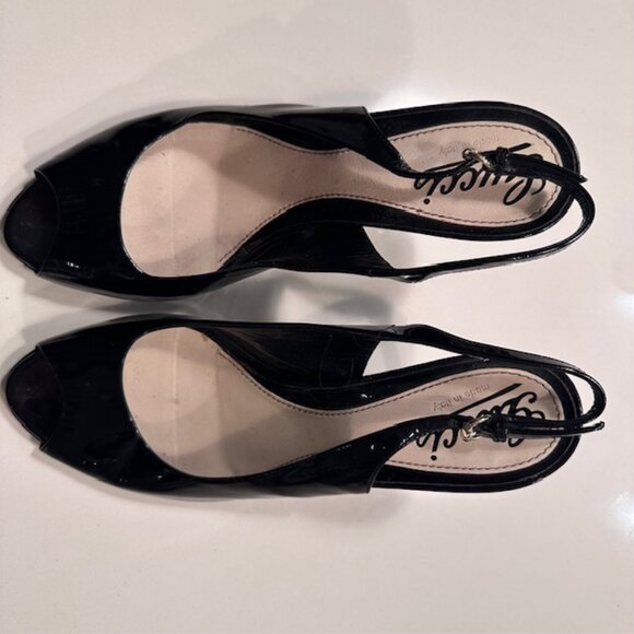 GUCCI Black Patent Slingback Shoes Size 38 (US 7) - Picture 2 of 7
